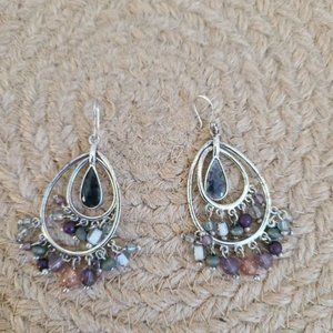 Teardrop multicolors Chandelier Earrings